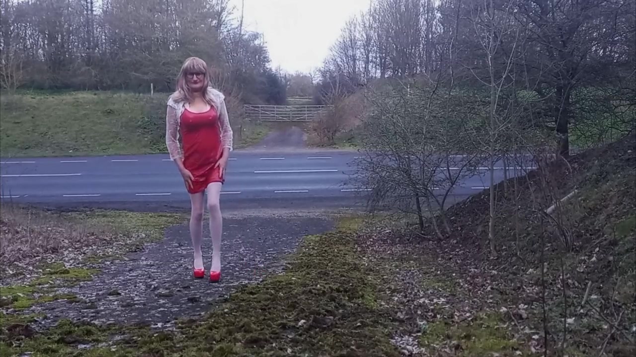 Tranny Gina Playing By The Roadside
