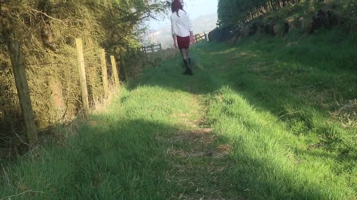 Crossdressing On A Woodland Path