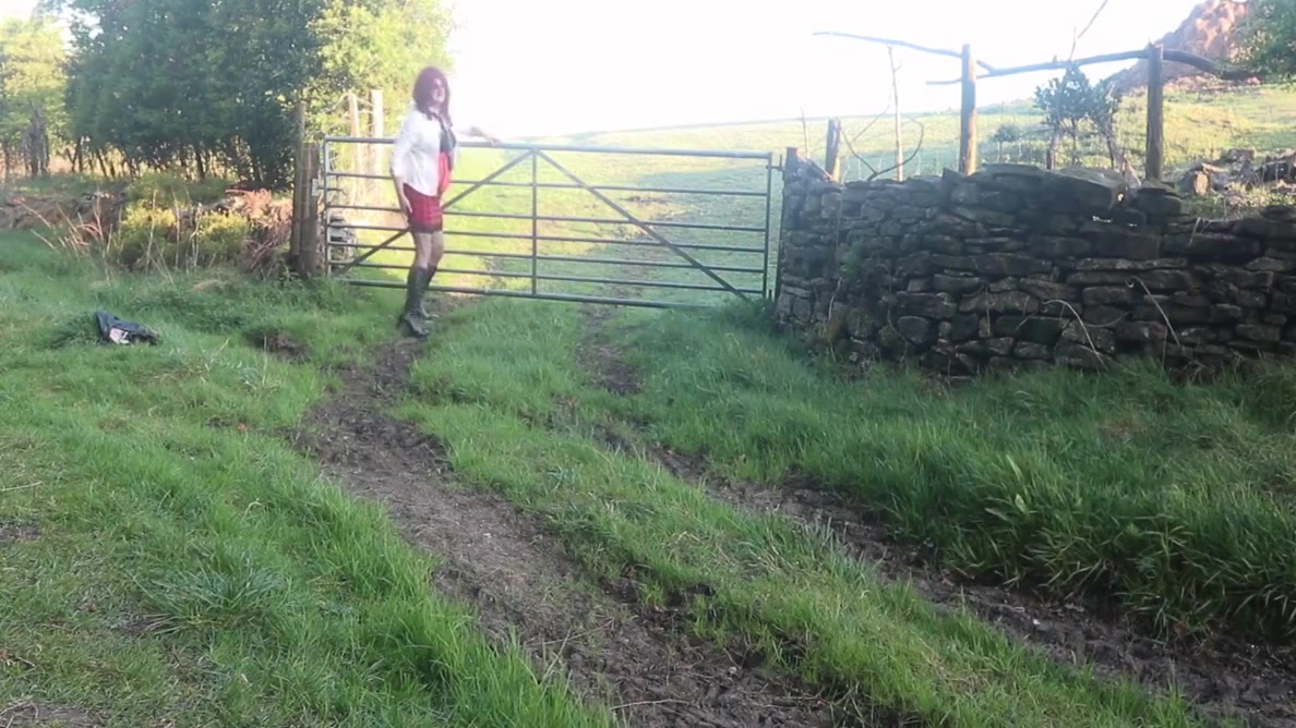 Crossdressing On A Woodland Path