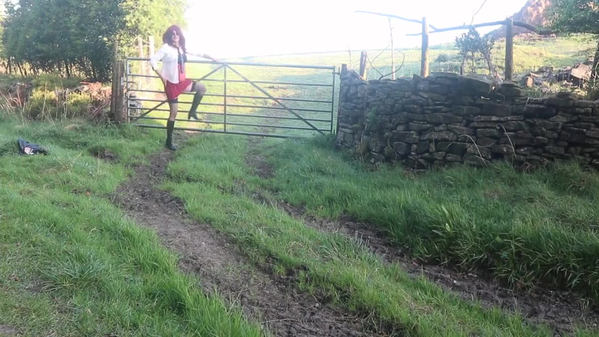 Crossdressing On A Woodland Path