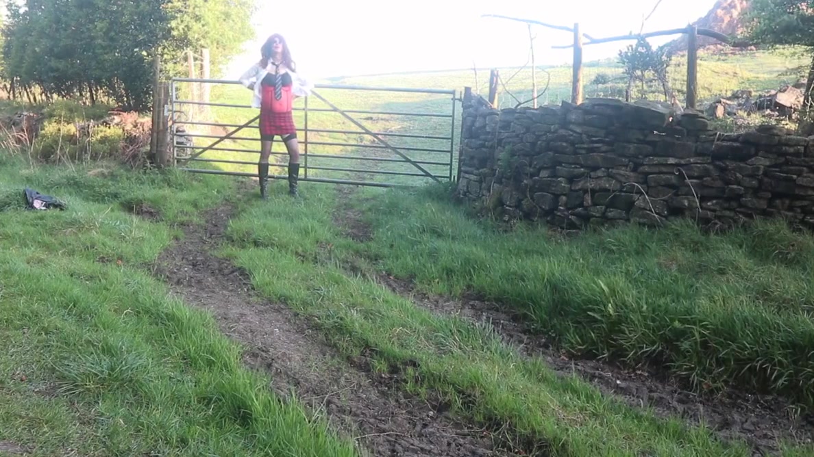 Crossdressing On A Woodland Path