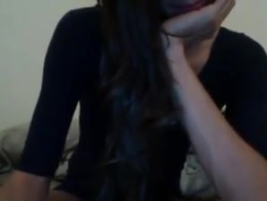 Amateur Tgirl large cock on cam