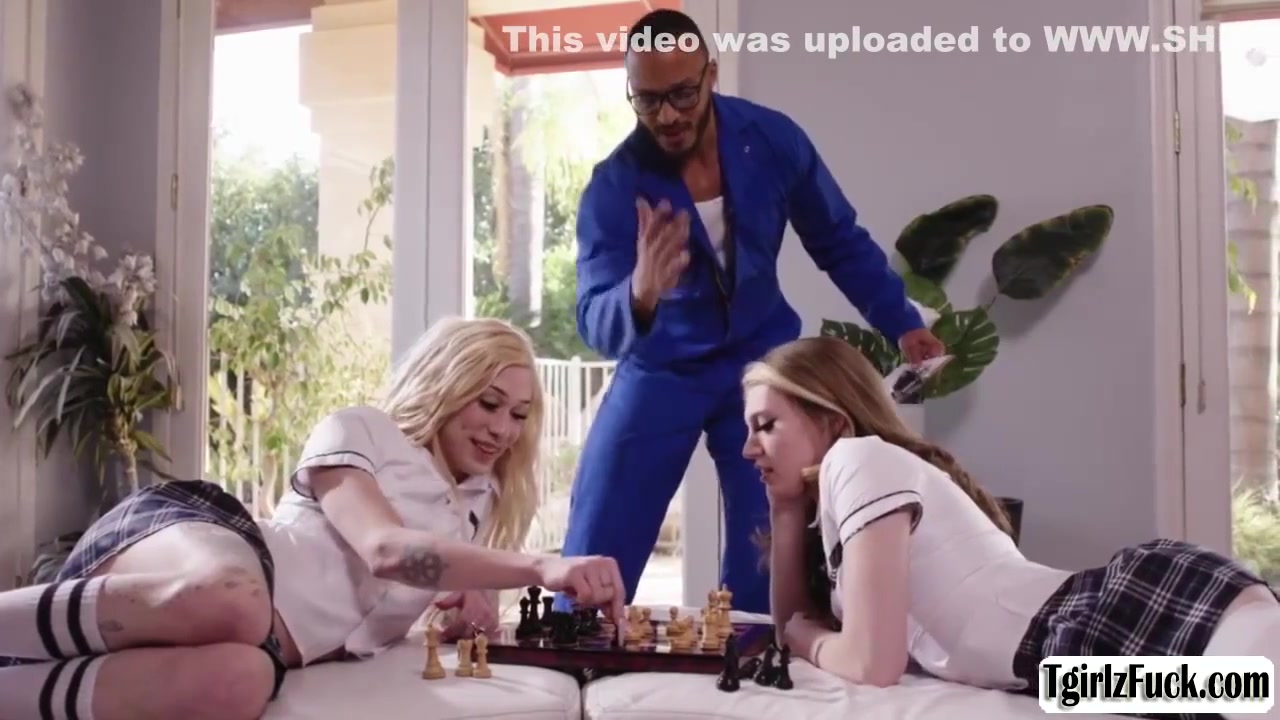 Sexy Transsexuals Interracial Threesome