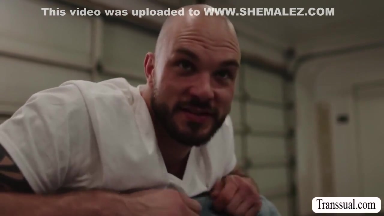 Bald Pervert Analed Busty Shemale In Gym