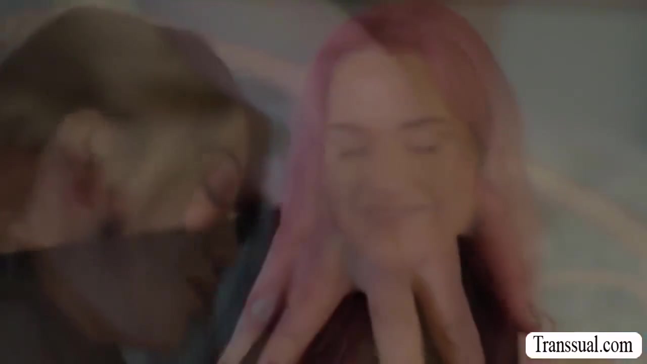 Shemale Brunette Fucks Pink Haired Friend