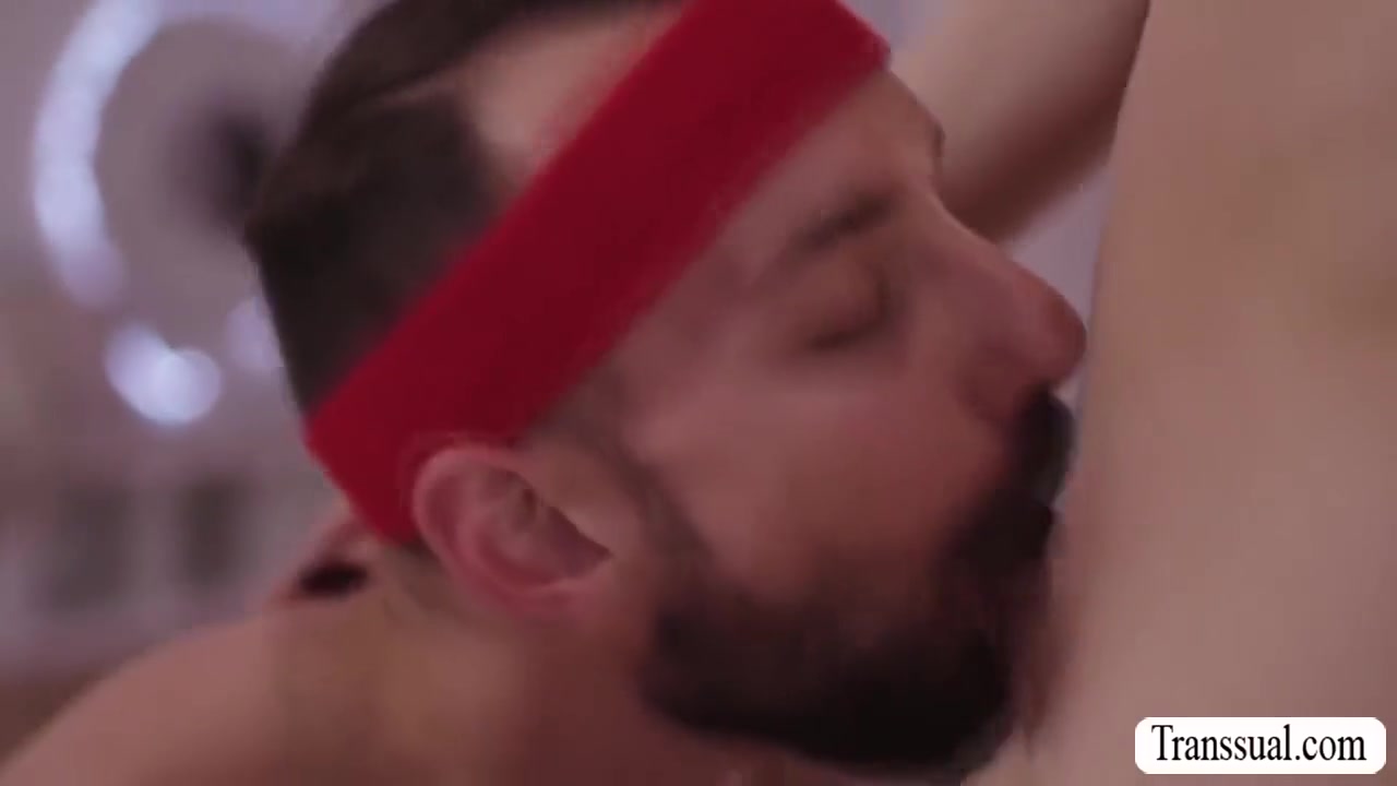 Blonde Trans Woman Barebacks Guys Asshole