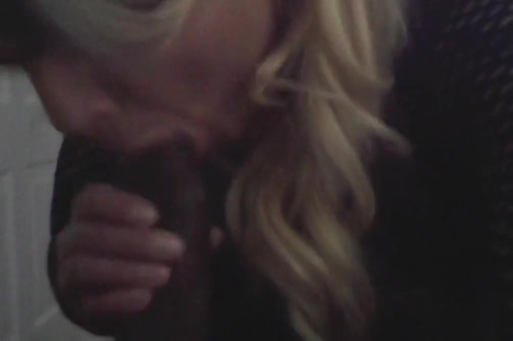 Blonde Sissy Swallows Bbc Cum