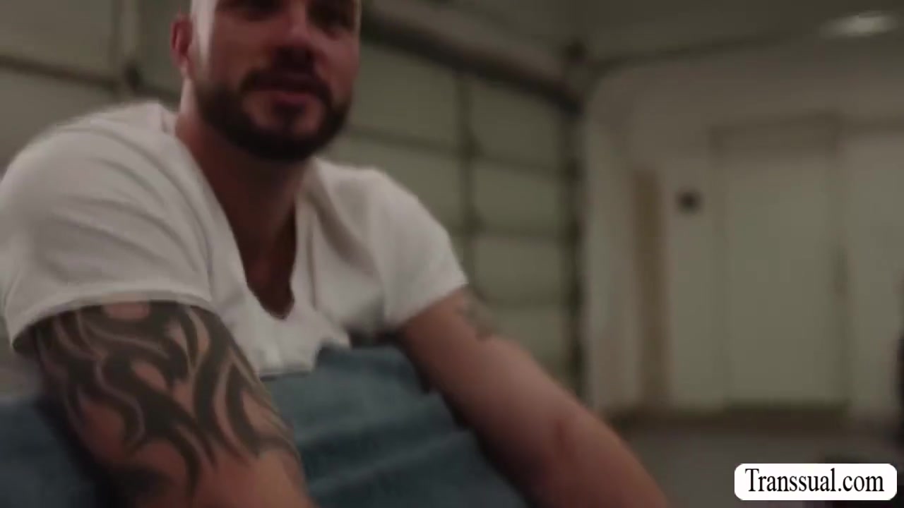 Horny Dude Barebacks Busty Shemales Ass