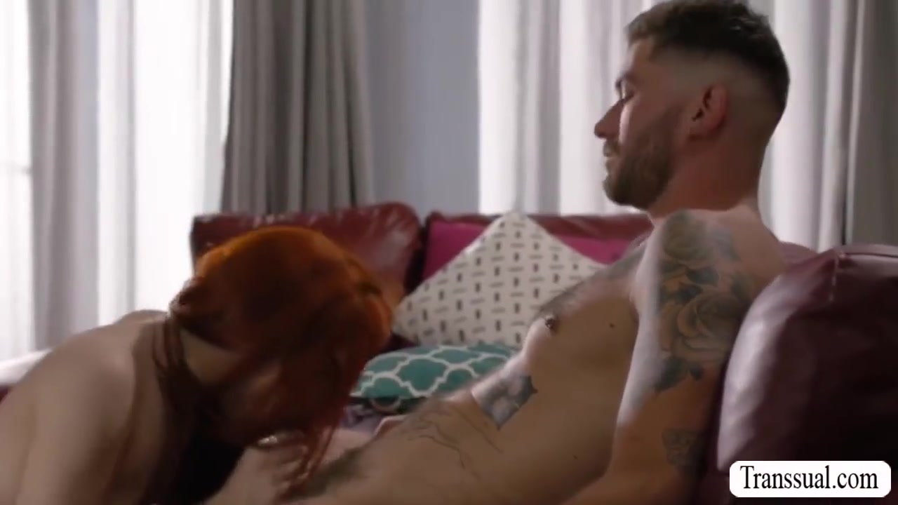 Redhead Slut Ts Barebacked By New Friend