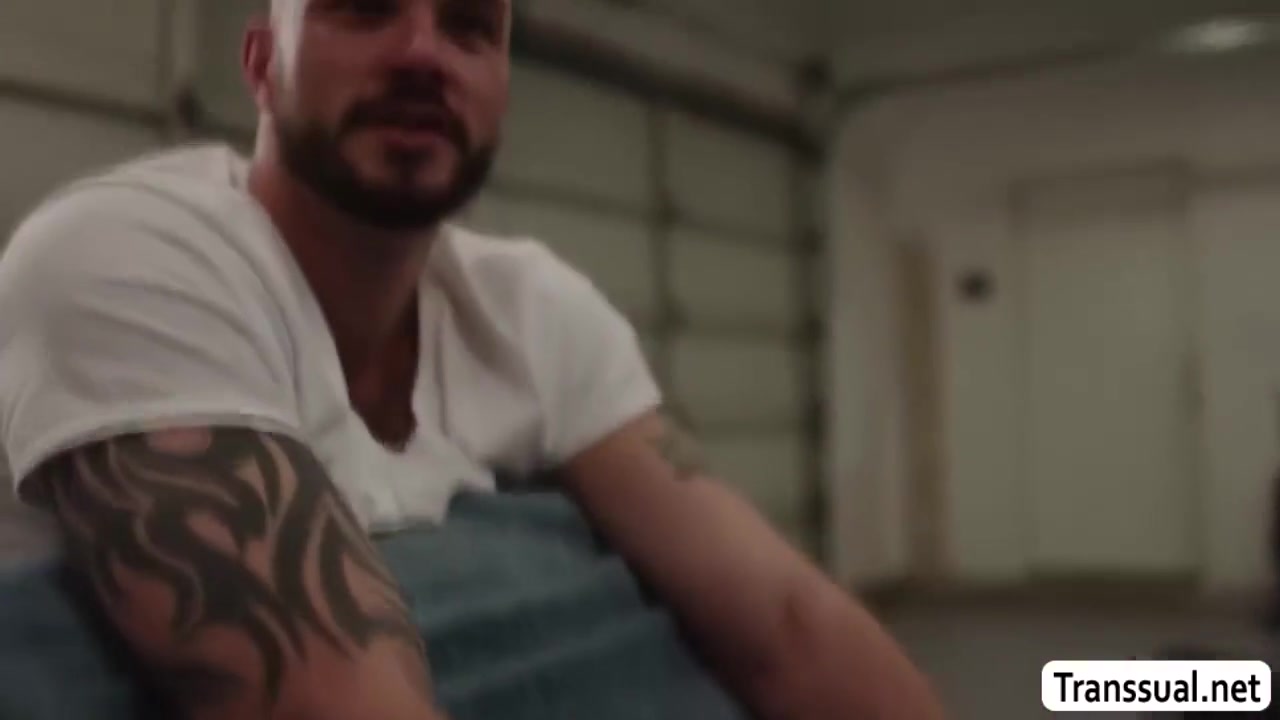Perv Dude Barebacks Busty Shemales Ass