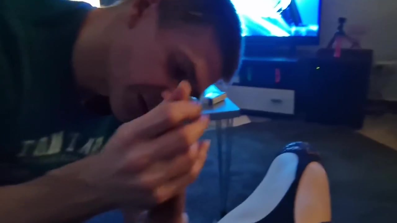 Oliage Gives A Blowjob To His Sissy Davine For The First Time