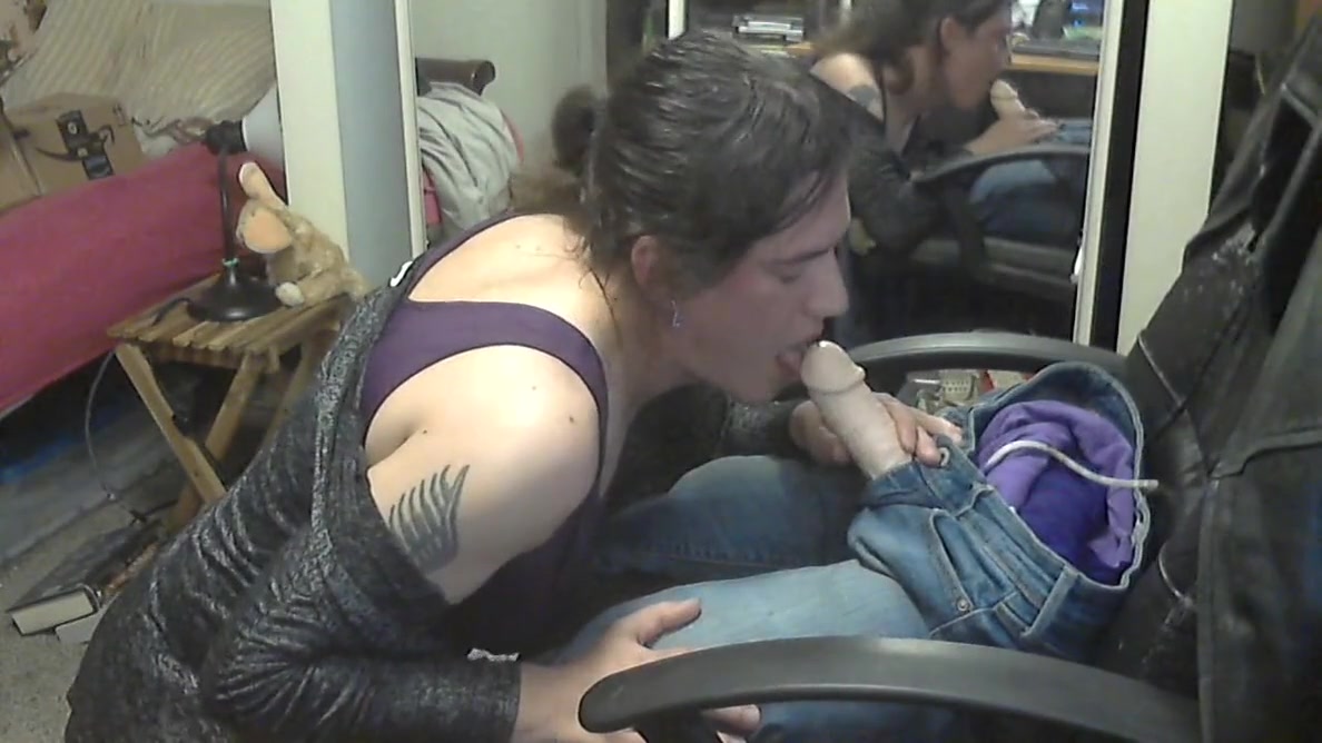 Jenn Gets A Load In Her Purple Dress