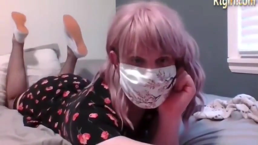 Petite Trans Cutie In Glasses Plays With Her Cock And Asshole On Webcam