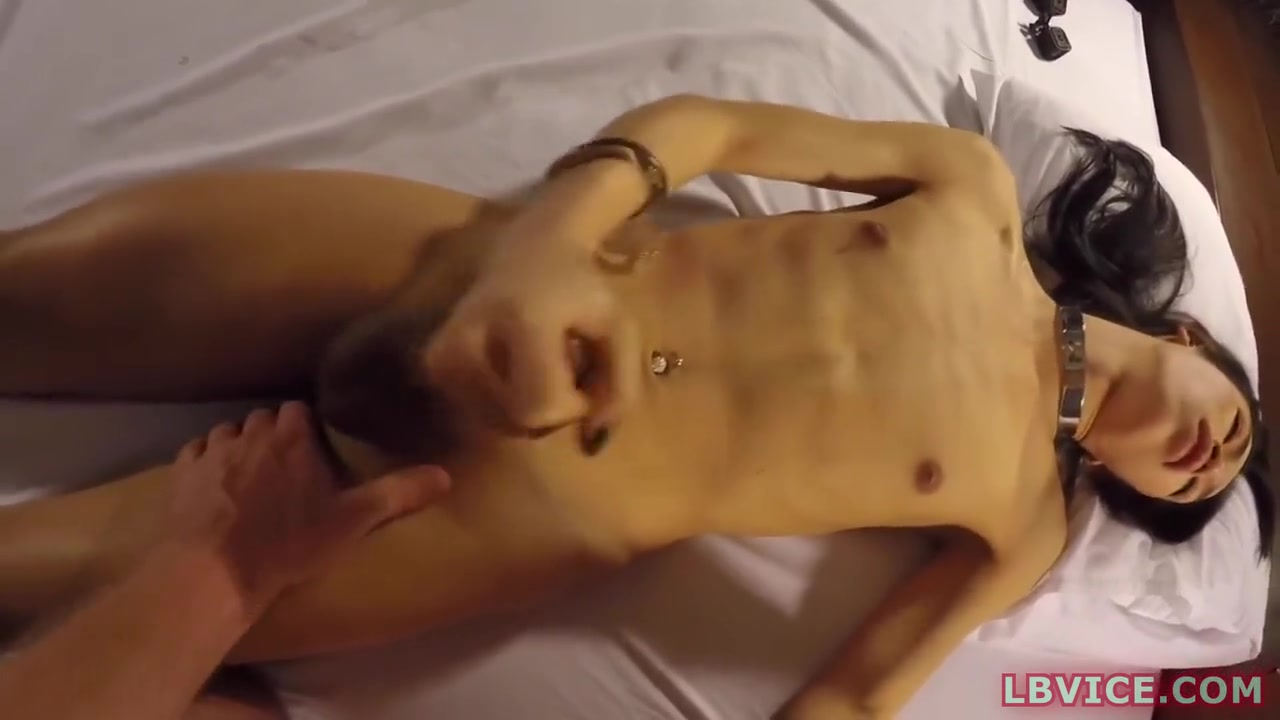 Ladyboy Junely Jerks Off After The Anal Action With Roc Khard