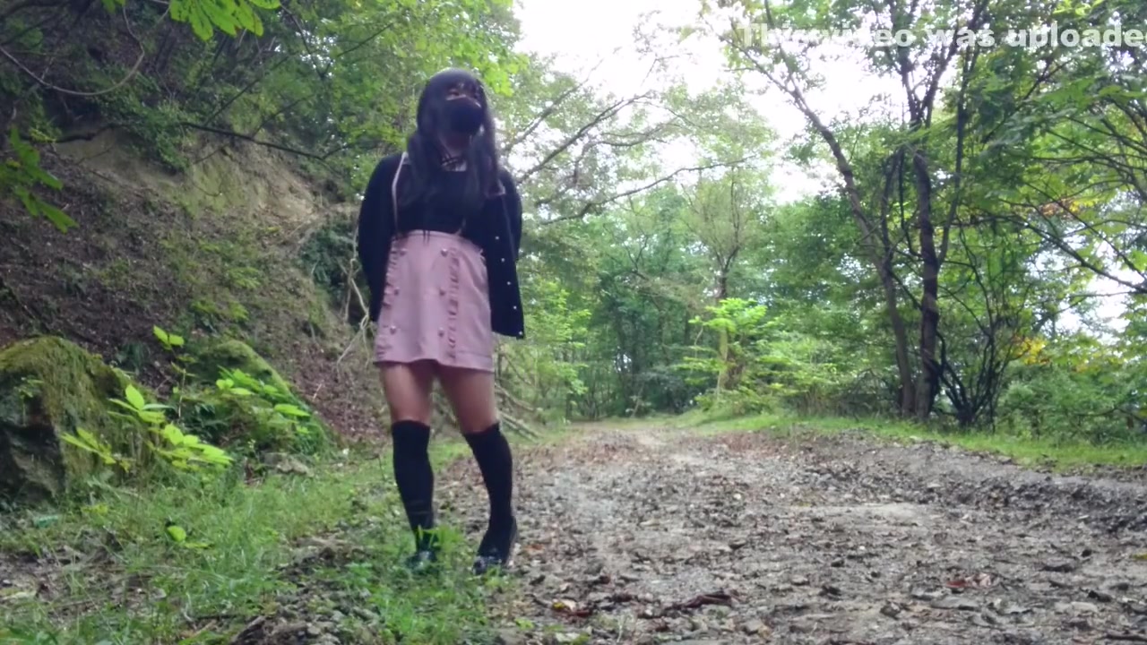 Cute Little Crossdresser Masturbates And Ejaculates In An Untamed Forest