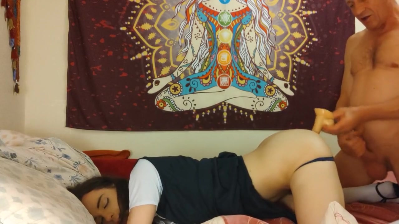 Cute Sissy student 18+ Fucked On A Leash By Step daddy