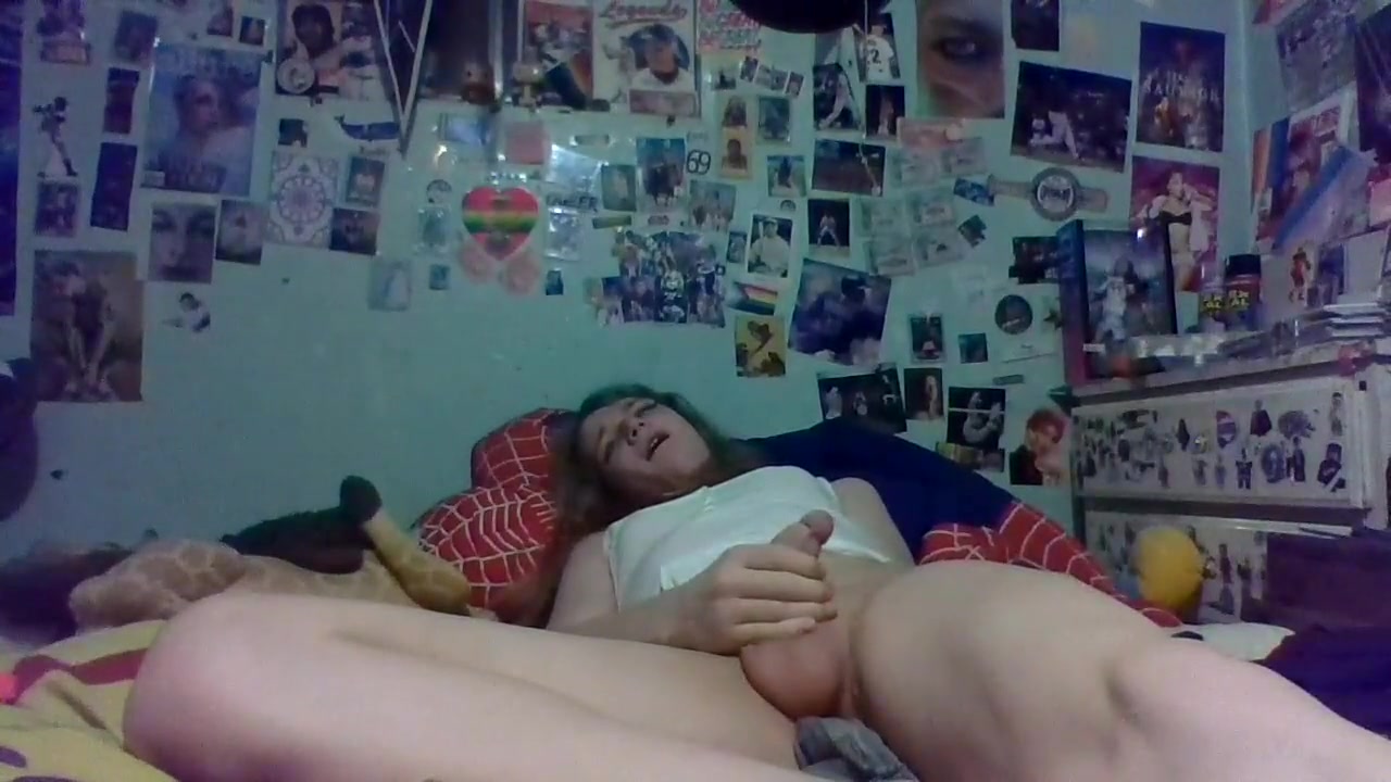 Trans Girl Sits On Vibrator And Beats Her Meat
