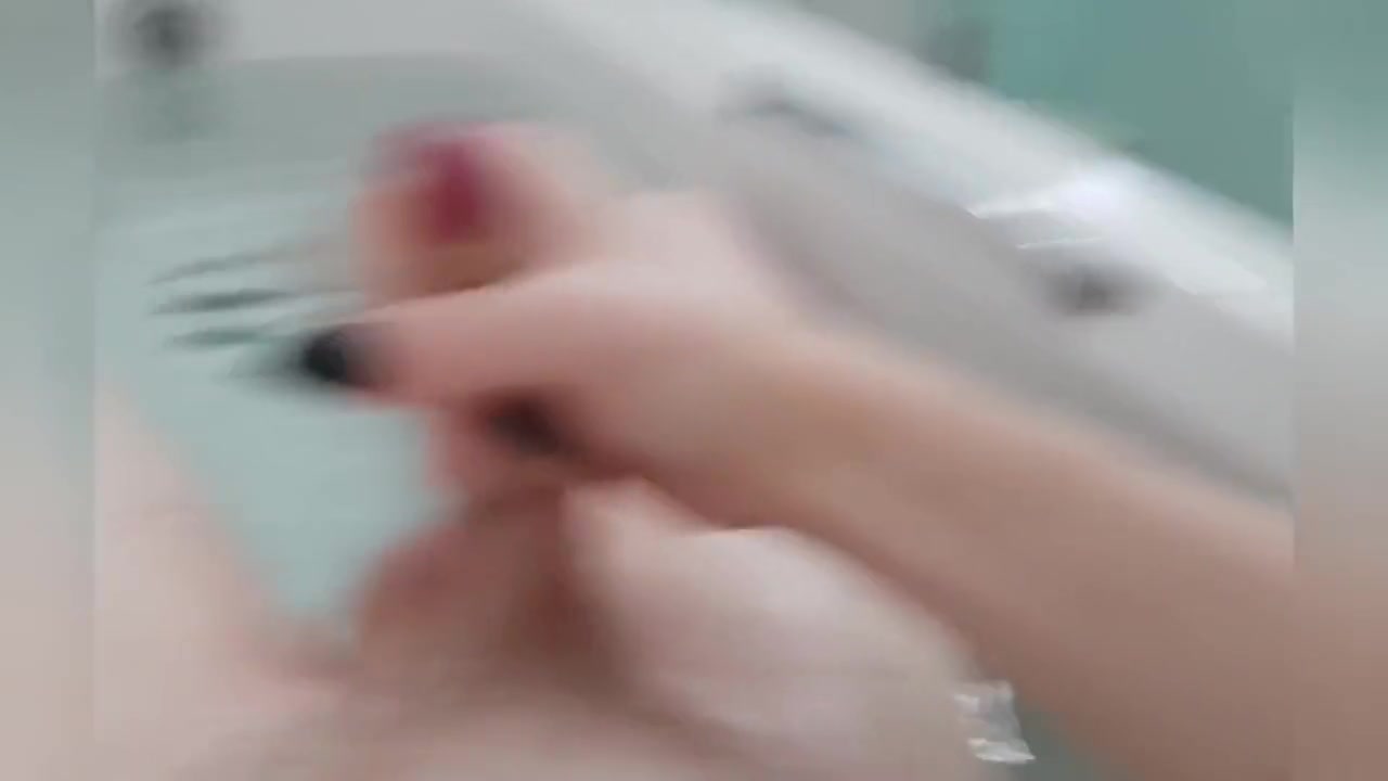 Cute Femboy Teases Cock With Long Nails Nail Cock Torture Big Cumshot!
