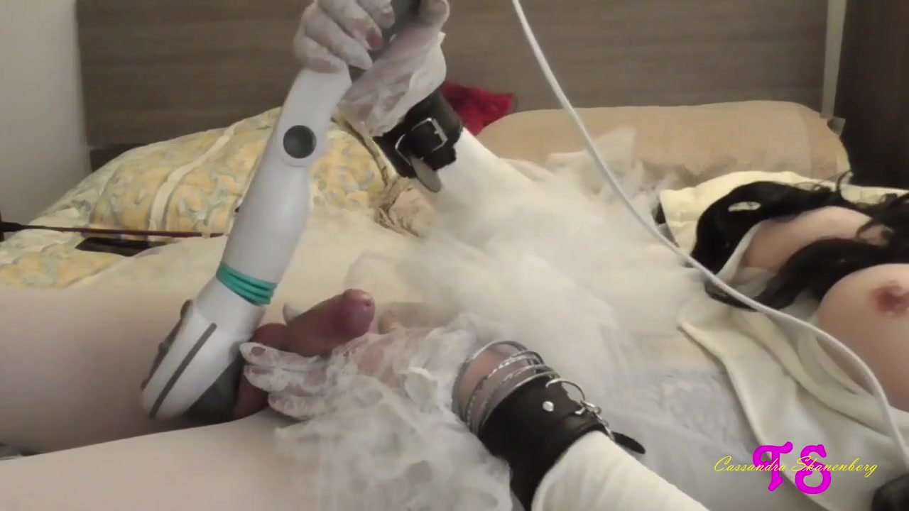 Ts Cassie Self Facial & Eating Cum In White Stockings