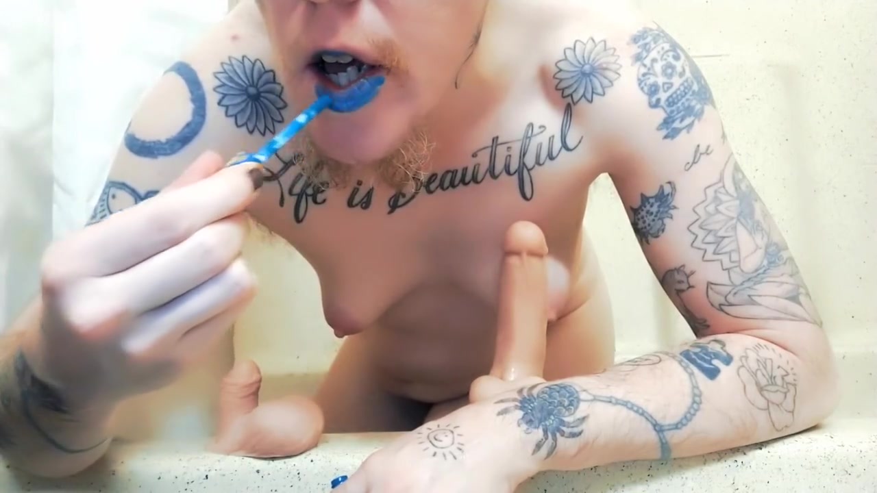 Messy Lipstick Blowjob Solo Ftm