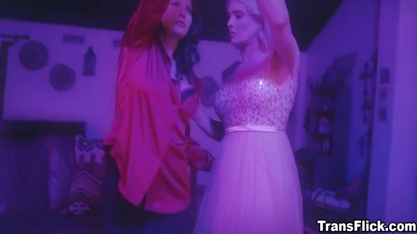 Teaching Ts Ballroom Dancing But Ends Up Fucking At The Couch With Lucy Hart And Maddy May