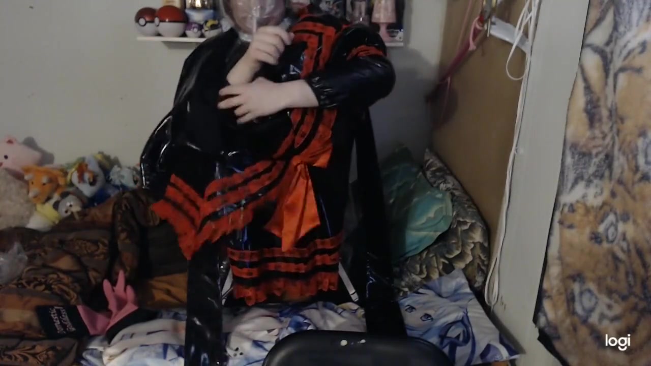 Pvc Rubber Sissy Breathplay And Pillow Hump