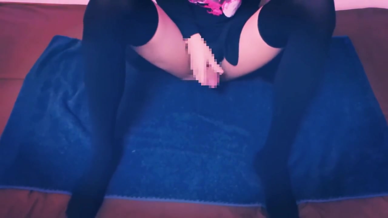 Crossdresser　climax With A Double Piece Look At Me　cumshot