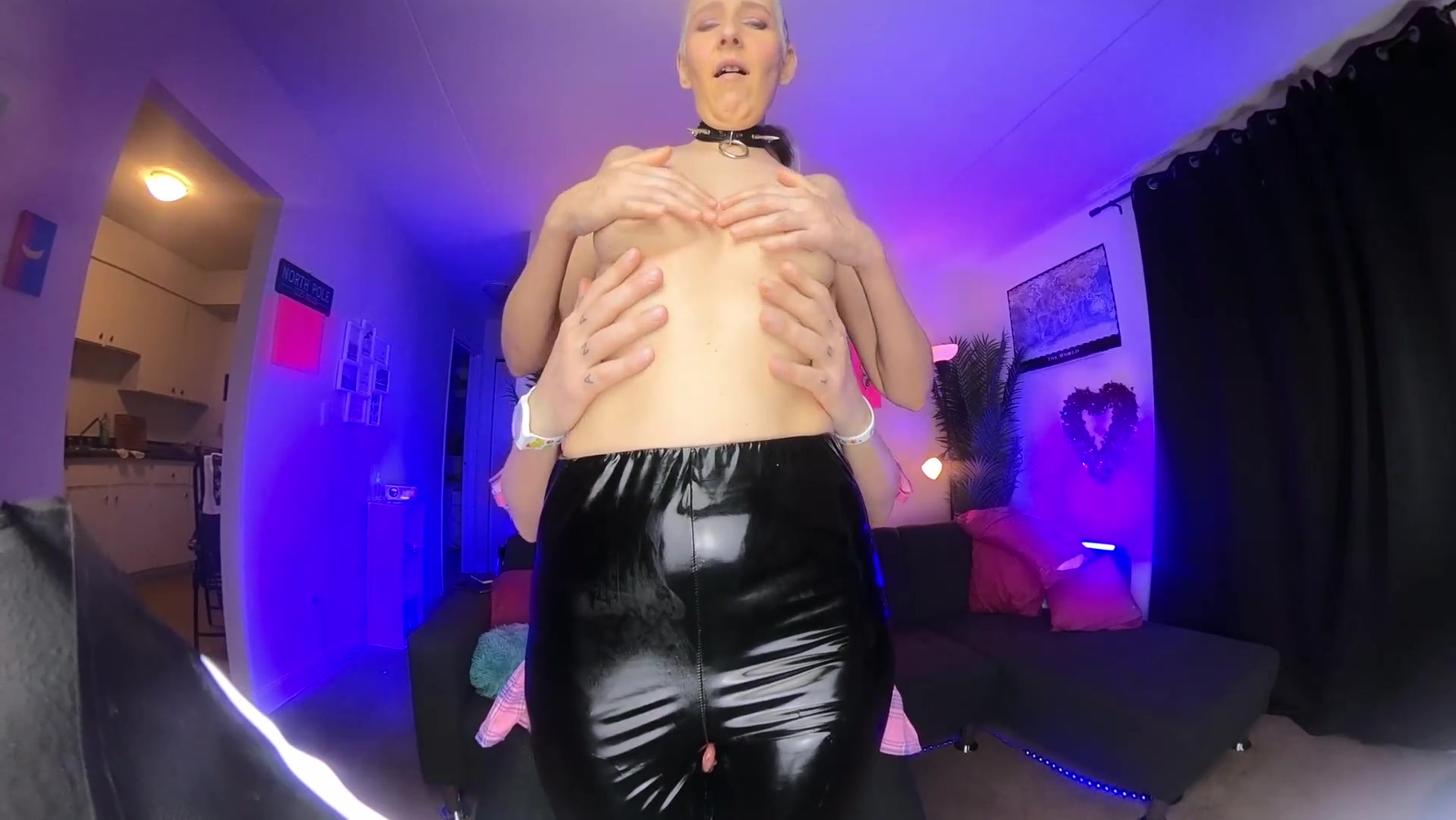 Femboy Slave Fuck With Her Latex Legs