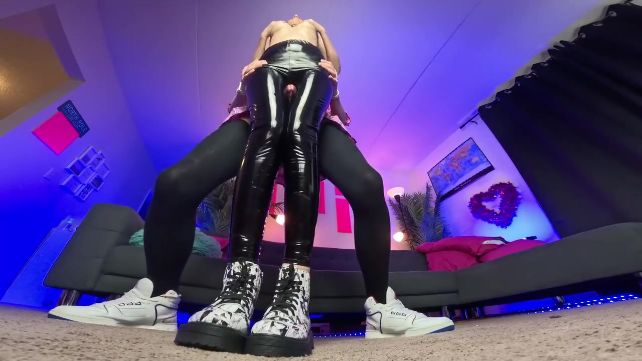Femboy Slave Fuck With Her Latex Legs
