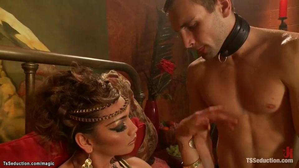 Man Slave Worships Big Cock To Shemale
