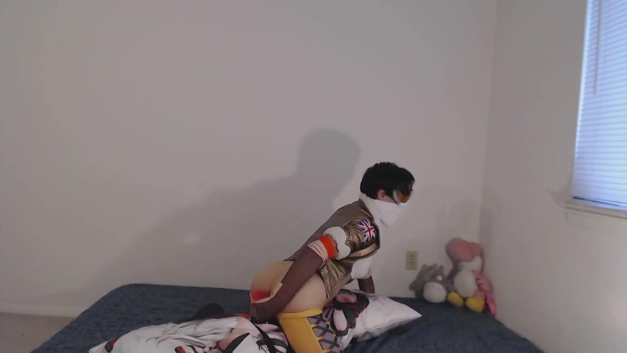 Cute Femboy Tracer Rides Show Her Cock