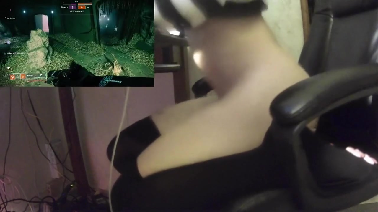 Femboy Plays Destiny While Riding Dildo