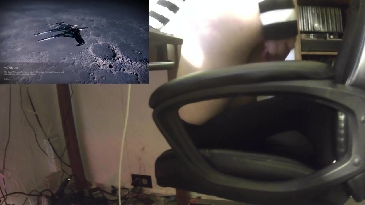 Femboy Plays Destiny While Riding Dildo