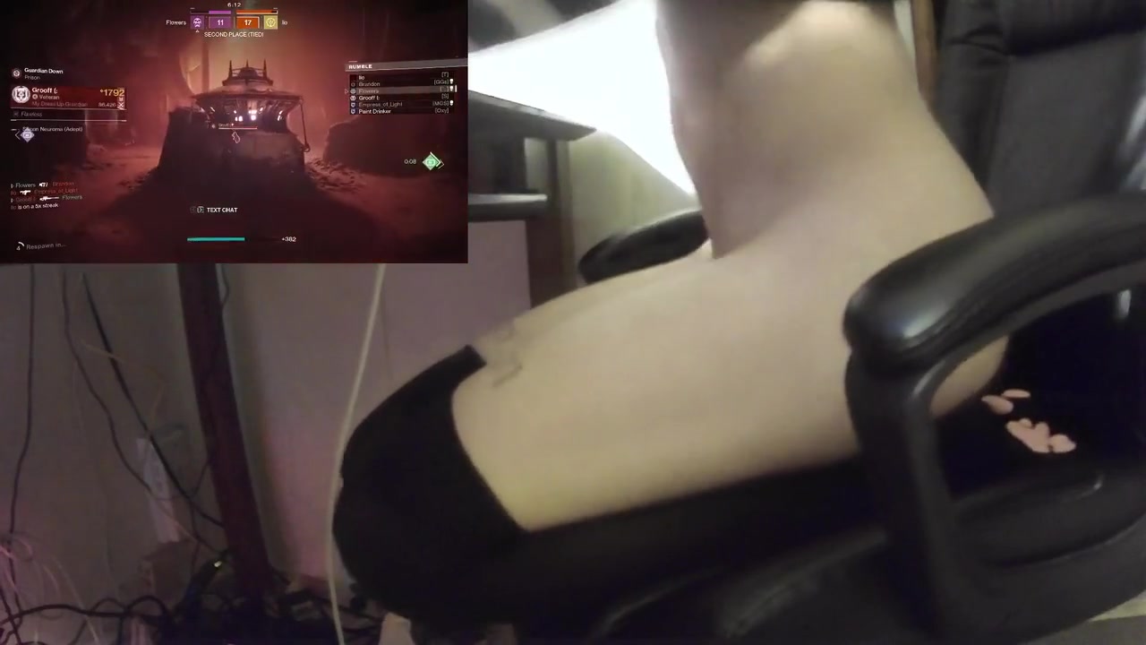Femboy Plays Destiny While Riding Dildo