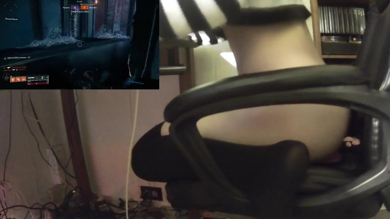 Femboy Plays Destiny While Riding Dildo