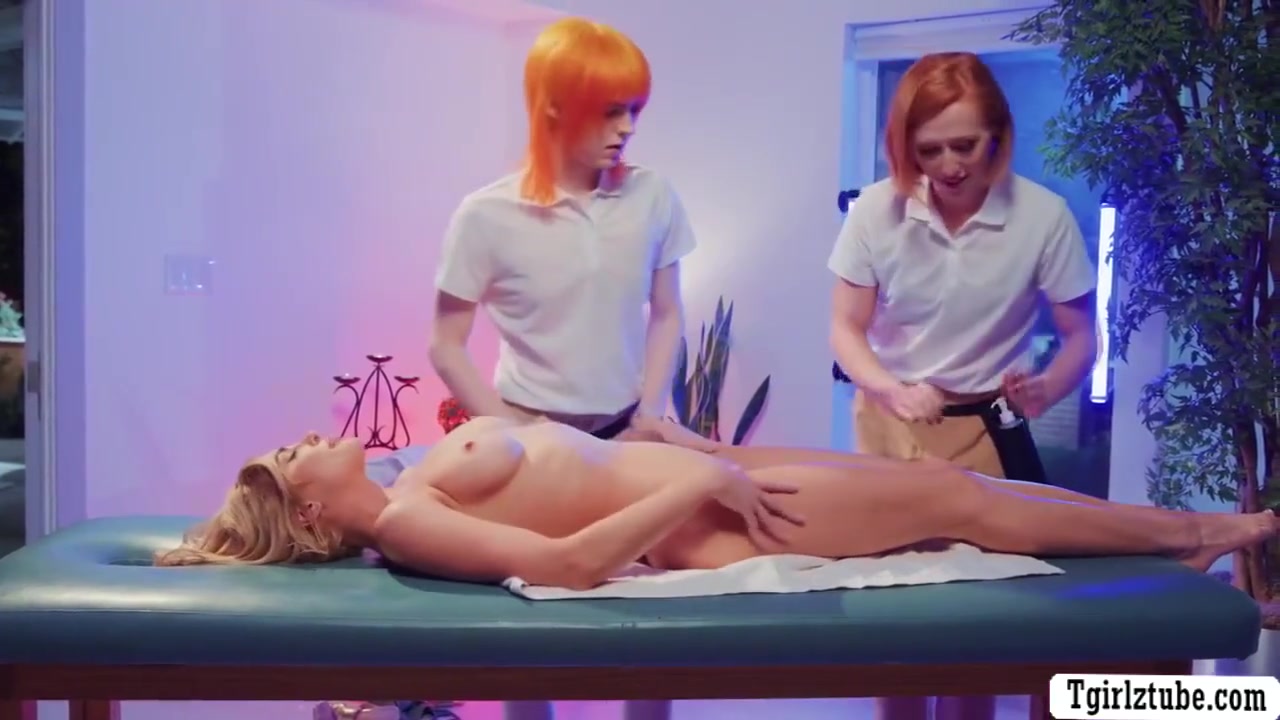 Two Redhead Ts Masseuse Fuck Their Client