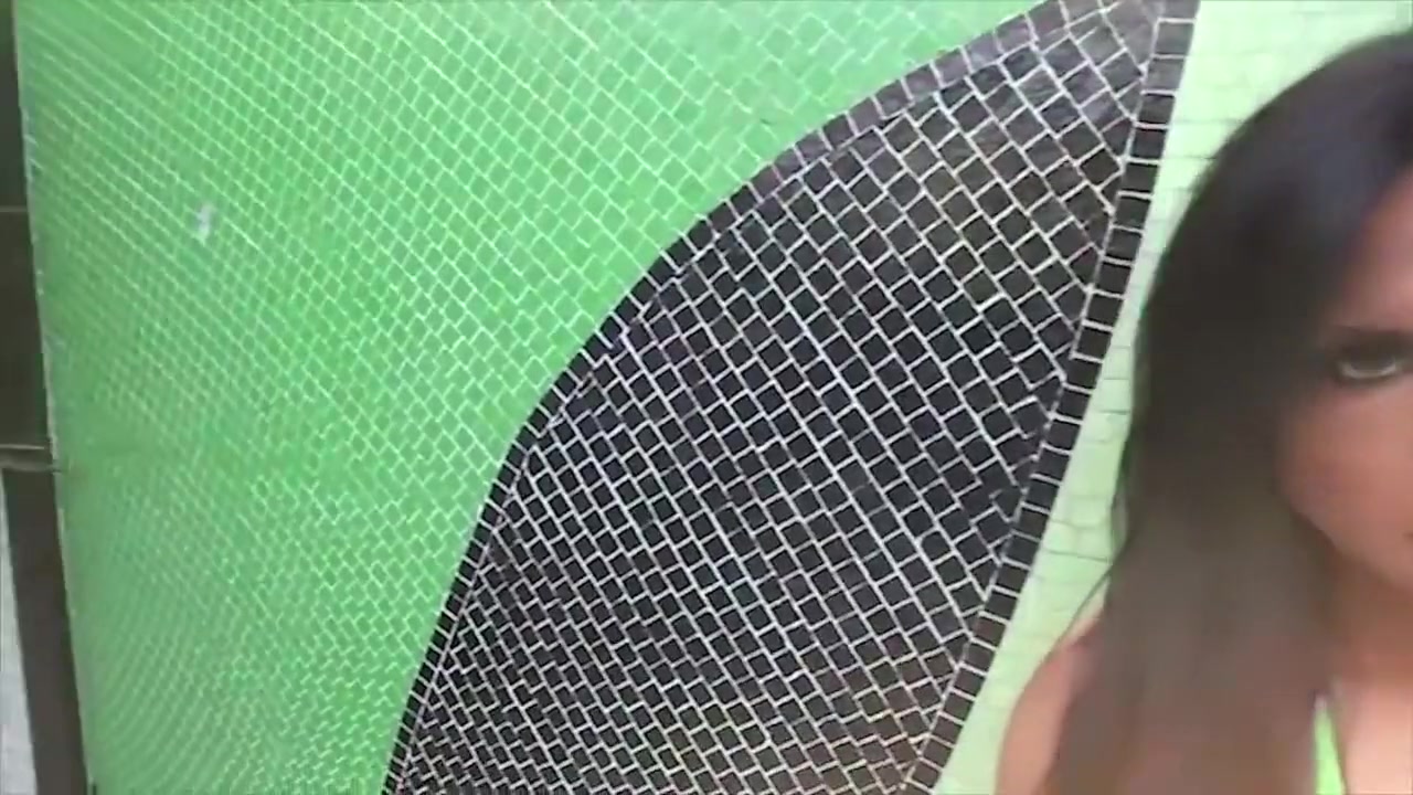 Hot Brazilian shemale grinds and humps that big cock