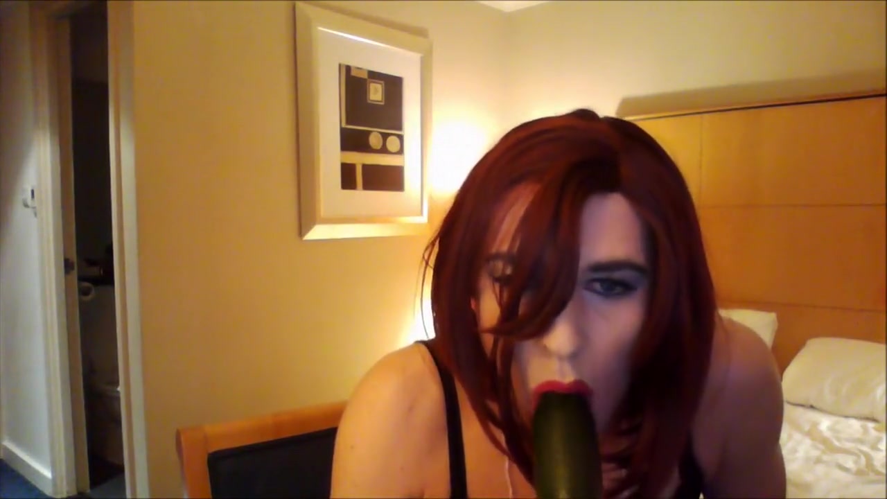 Tranny Hotel Room Hands Free Cum