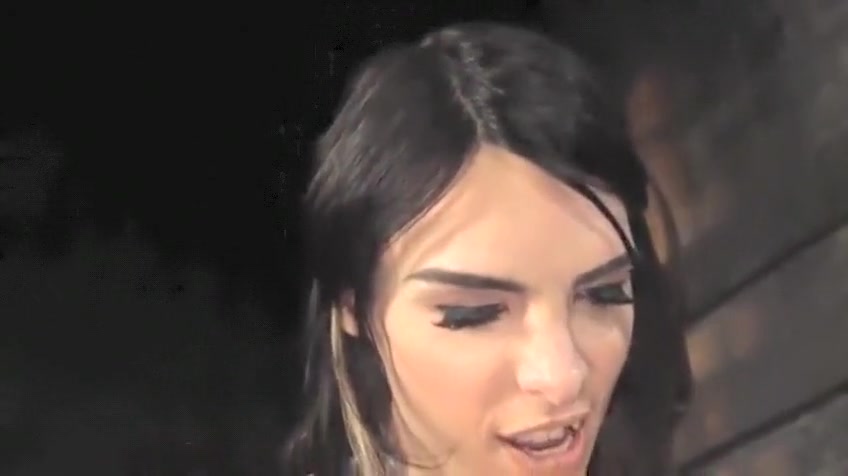 Brunette TS Tattooed Fucking a Guy