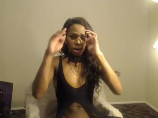 Playing self sucking big black cock