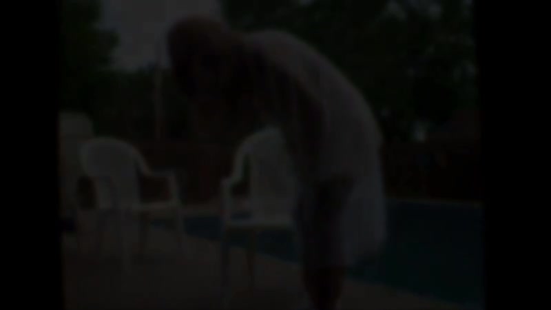 Cumming in sheer nightie pool