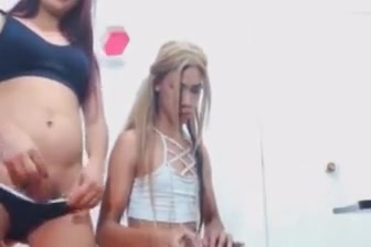 Horny trannies loves to jerks on cam
