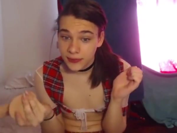 Seriously Cute T-Girl Toys and Cums