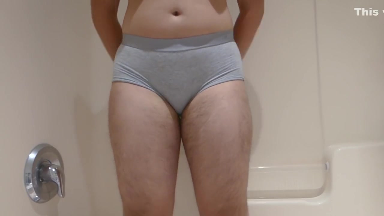 Amateur teen 18+ Pisses His Light Grey Panties!!