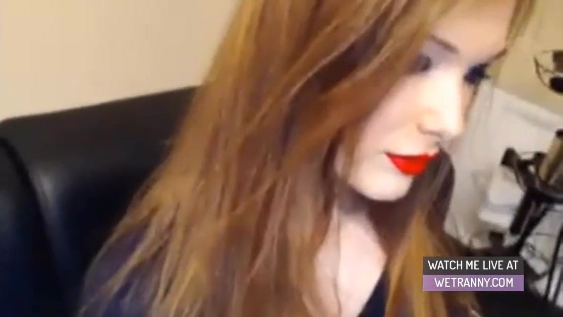 Redhead Tgirl Strips And Tease On Cam 8 Min