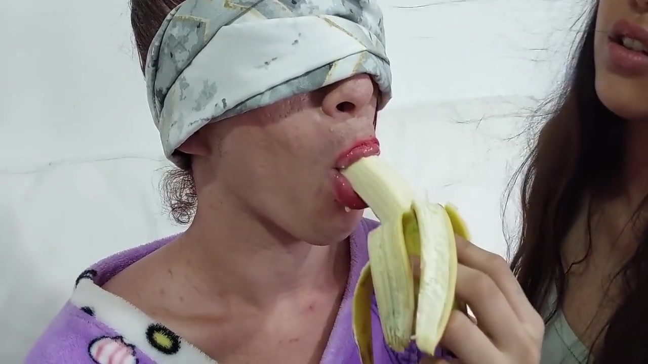 We Play The Banana Game With My Trans Cousin 2 Suck My Dick Like