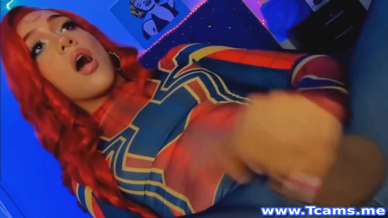 Shemale Model Wanking Her Hard Cock