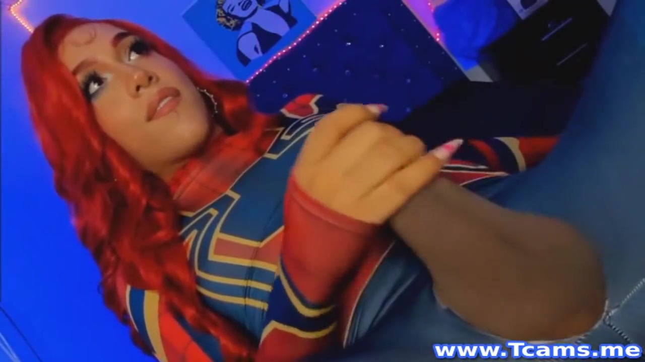 Shemale Model Wanking Her Hard Cock