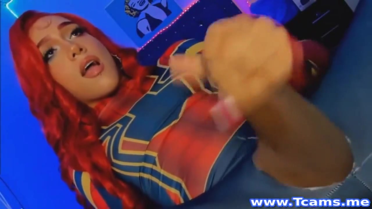 Shemale Model Wanking Her Hard Cock