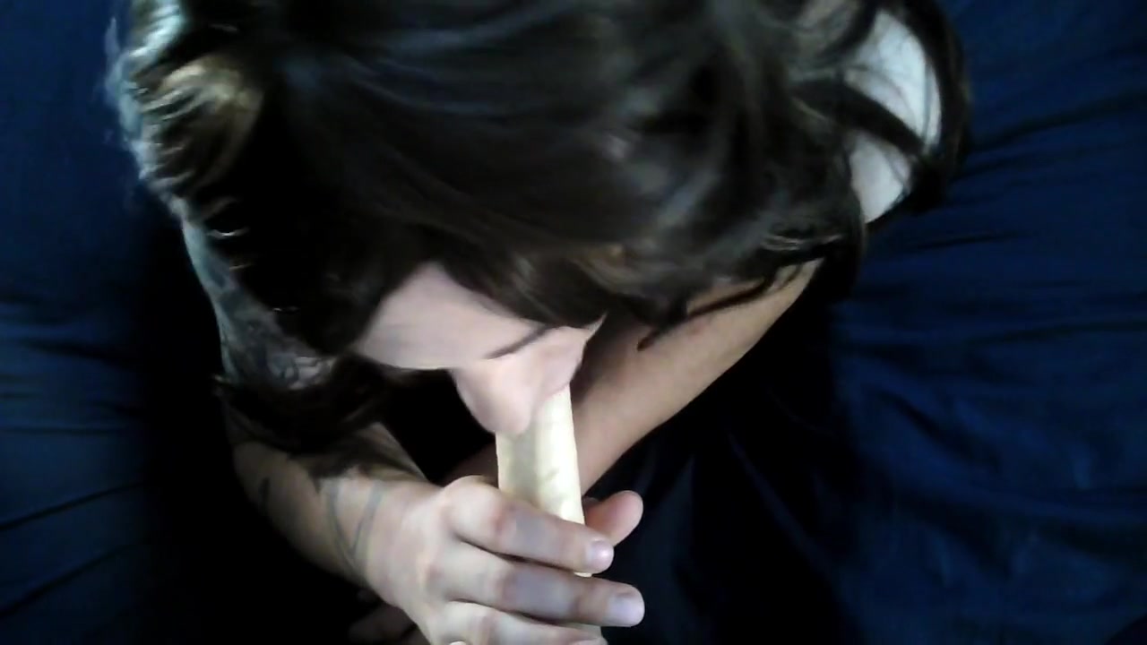 Trans Enjoying Sucking Dildo-blowjob